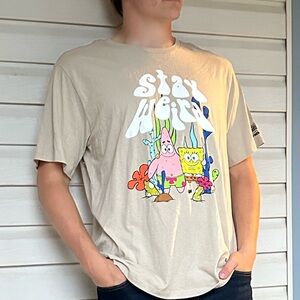 XXL stay weird sponge bob square pants shirts